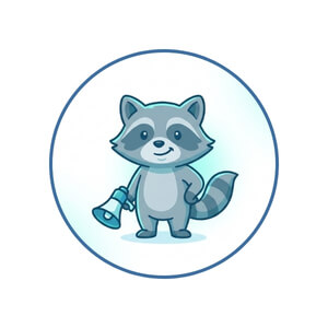 the manta mode raccoons raccoon with bullhorn tiny